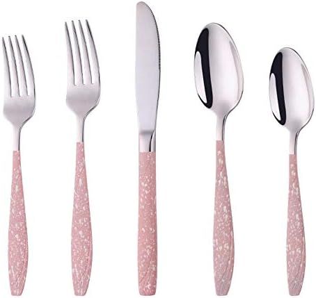 Happy-W 20set 304 Stainless Steel Cutlery Sets Dinner Tableware Kitchen Accessories Spoon Fork Cr... | Amazon (US)