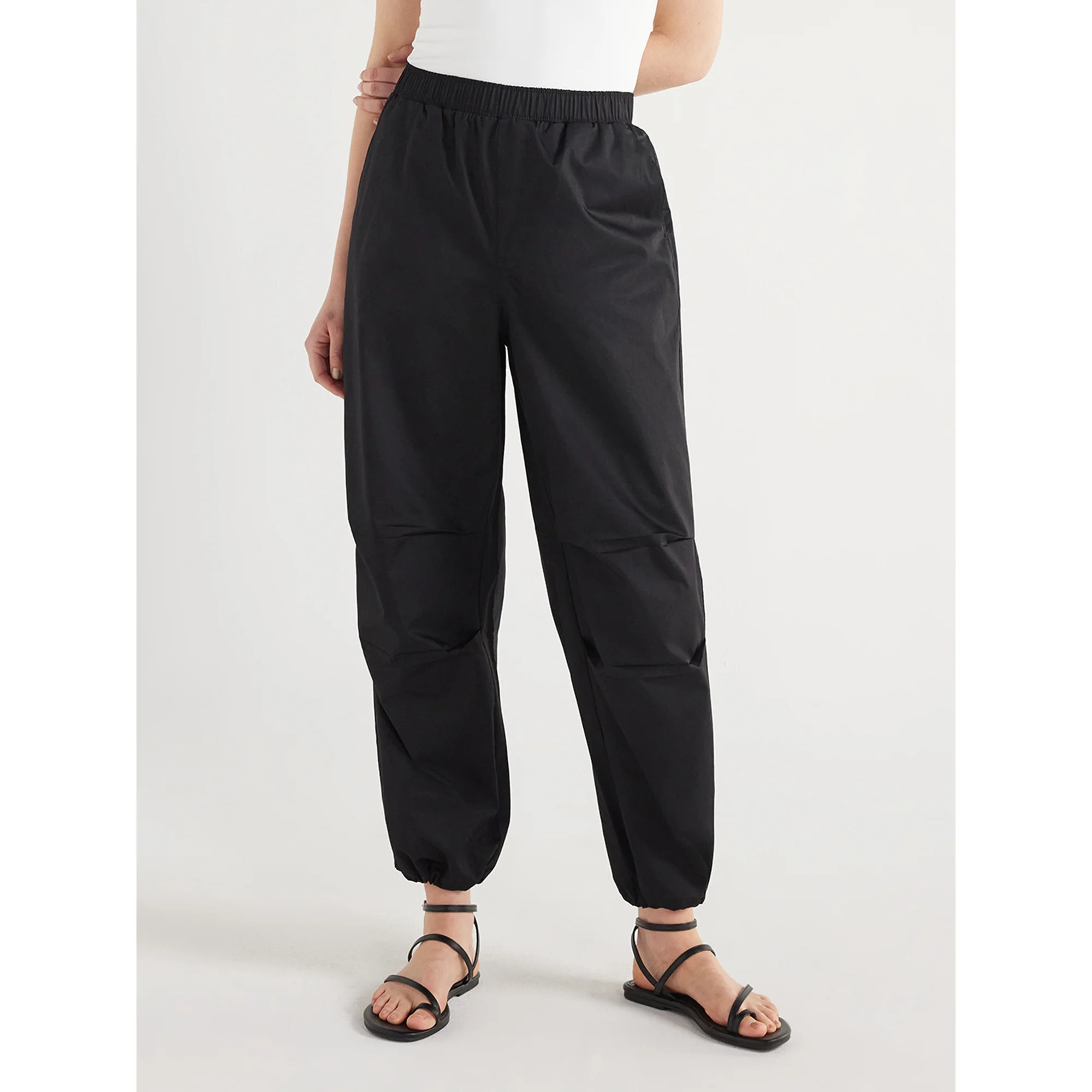 Scoop Women’s Cotton Parachute Jogger Pants, Sizes XS-XXL | Walmart (US)