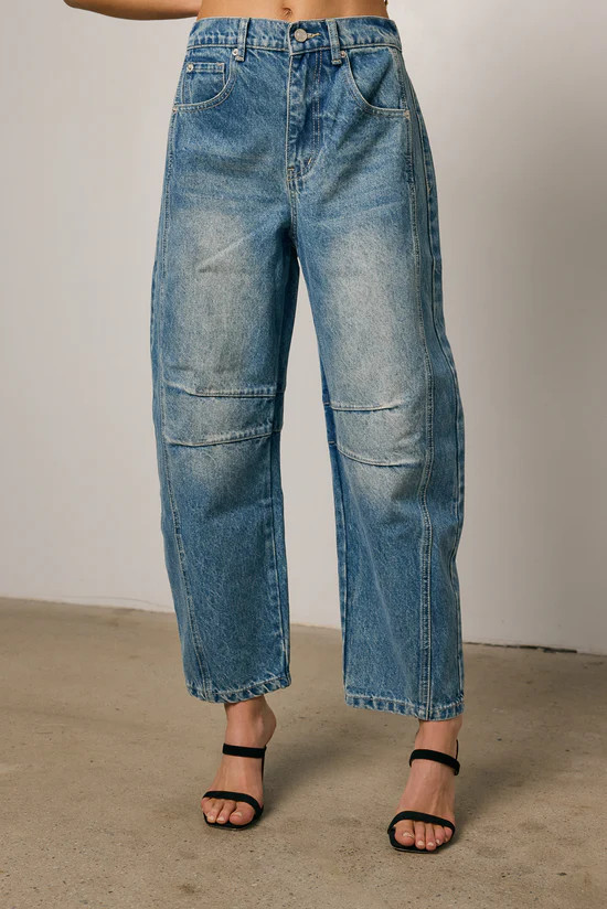 Lisette Barrel Jean in Medium Wash | Böhme US