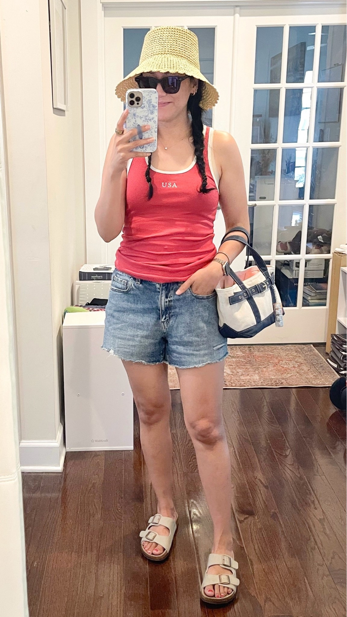 Size small tank
Sized up to medium in shorts 
Sized up 1/2 in sandals

#LTKootd #LTKSeasonal #LTKOver40