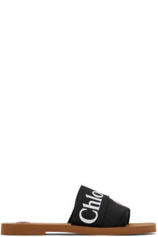 Black Woody Flat Mules | SSENSE