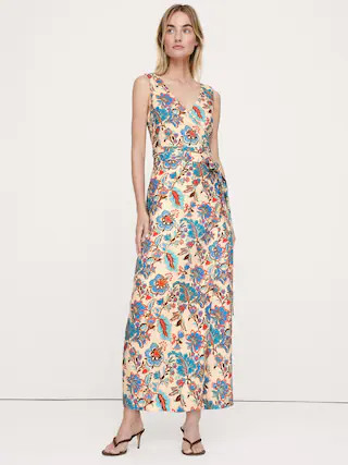 Linen Crossback Maxi Dress | Banana Republic (US)