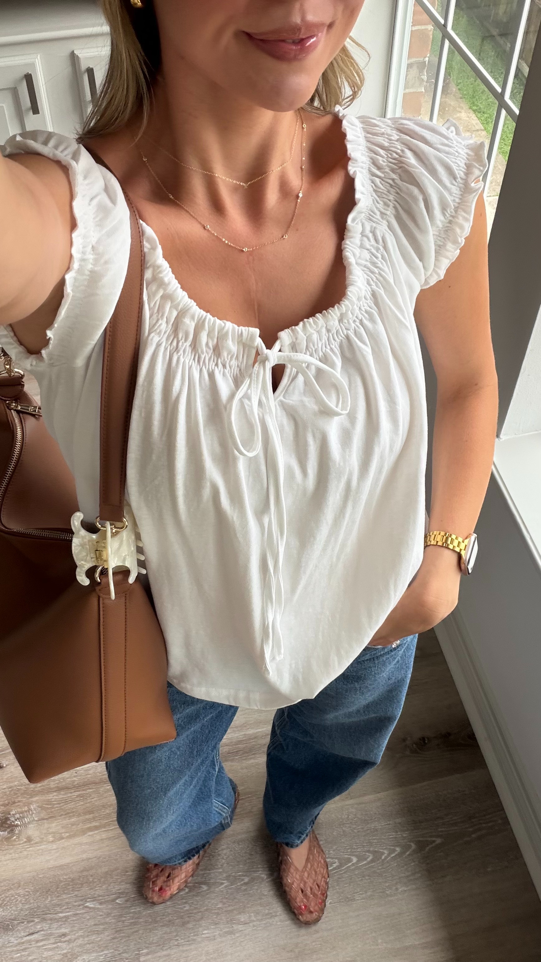 Loving this flowy top for nursing! Wearing small
 

 
