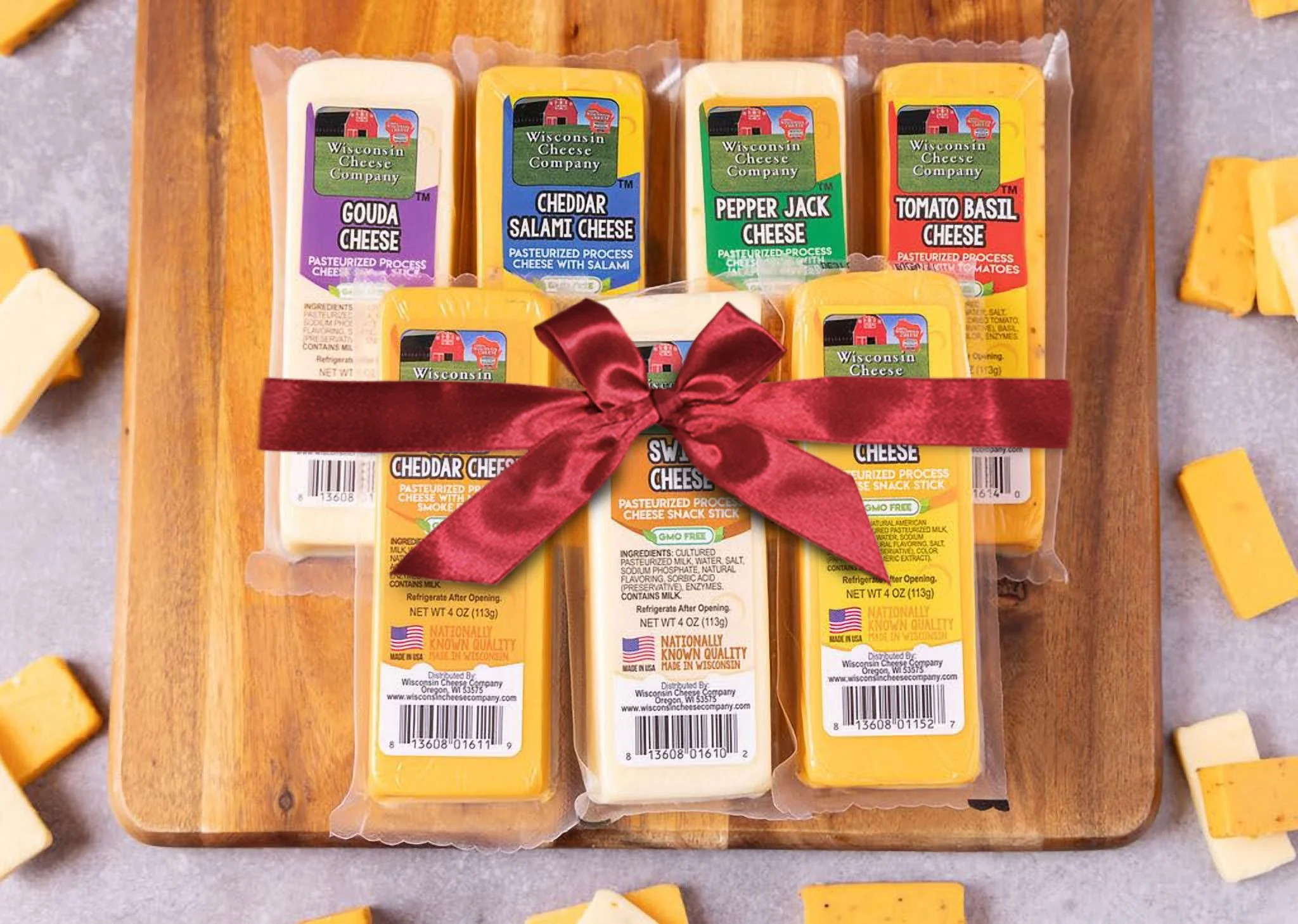 Specialty 100% Wisconsin Cheese Block Holiday Assortment Sampler - (Pack of 7 Blocks) | Great for... | Walmart (US)