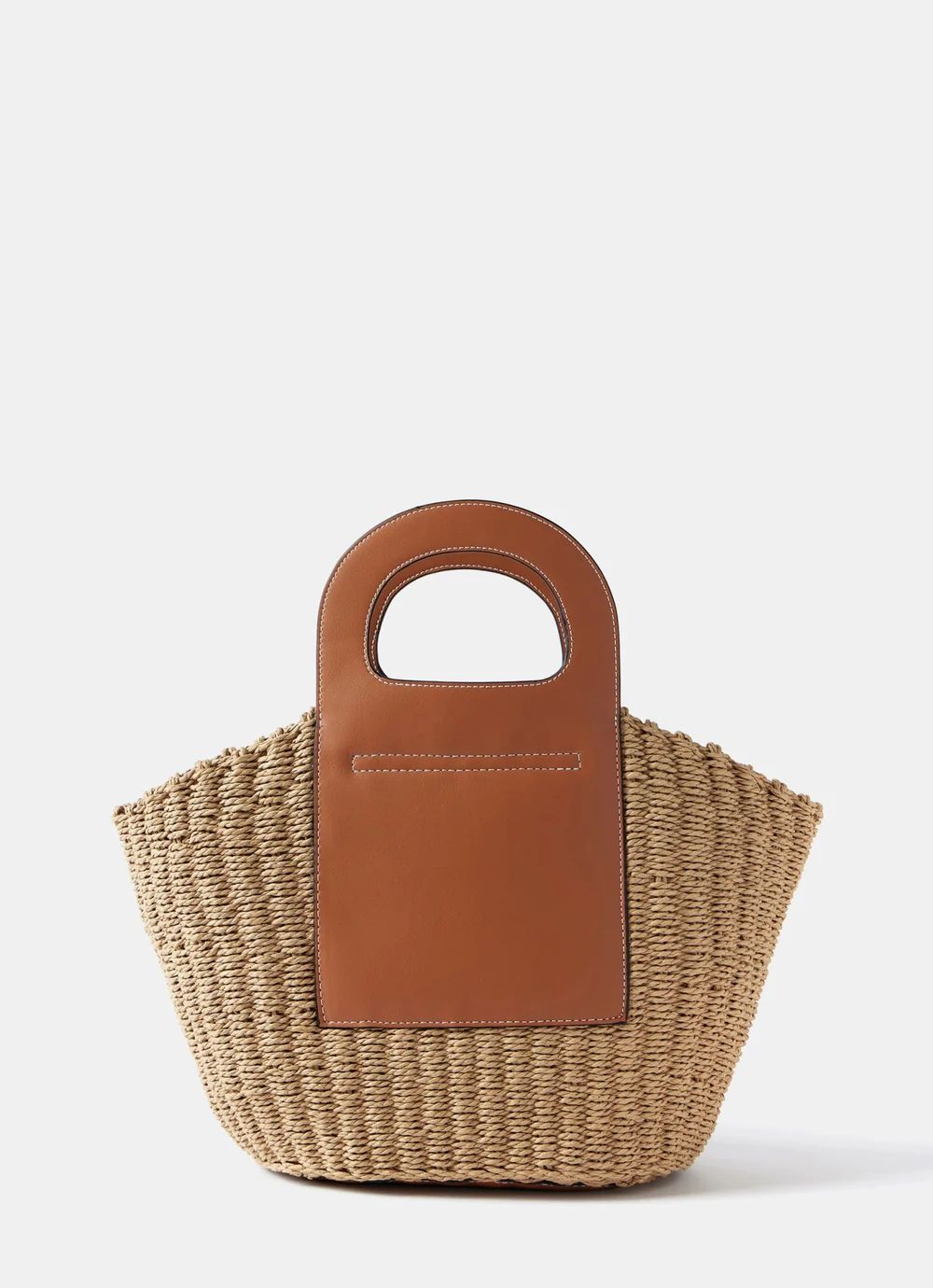 Tan Woven Basket Bag | Mint Velvet