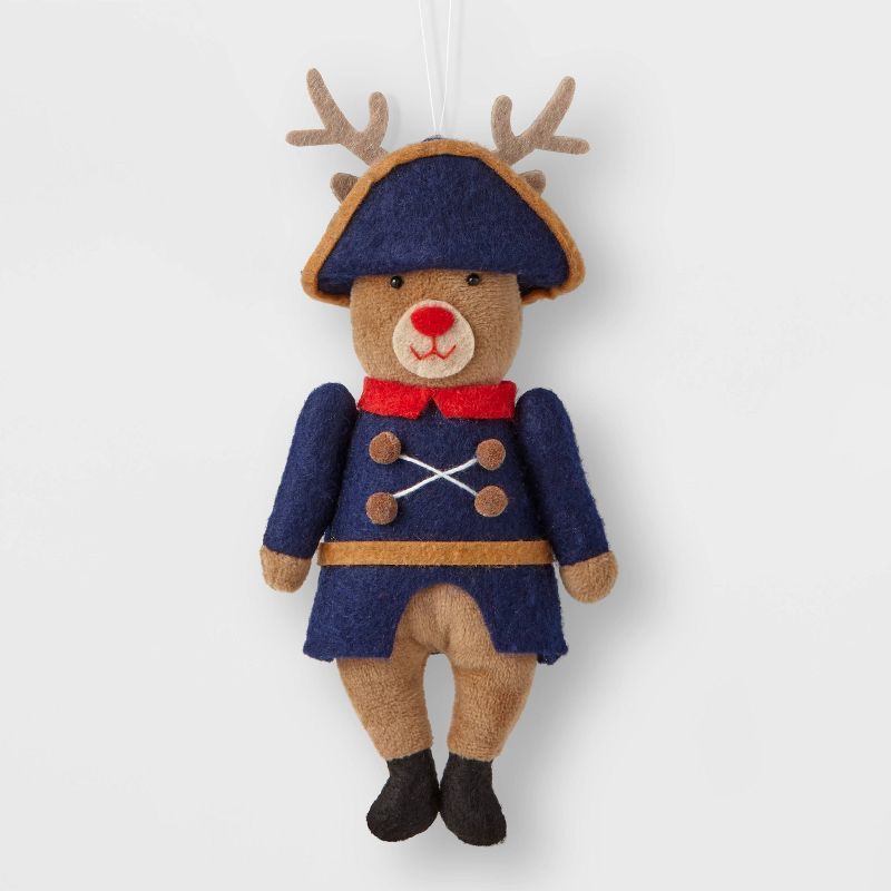 Fabric Deer with Blue Jacket Christmas Tree Ornament - Wondershop™ | Target
