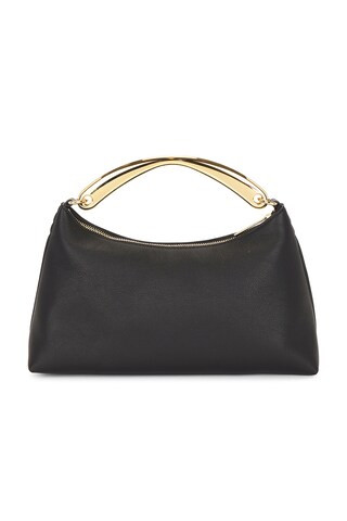 Mansur Gavriel Metal Handle Rhea Bag in Black from Revolve.com | Revolve Clothing (Global)