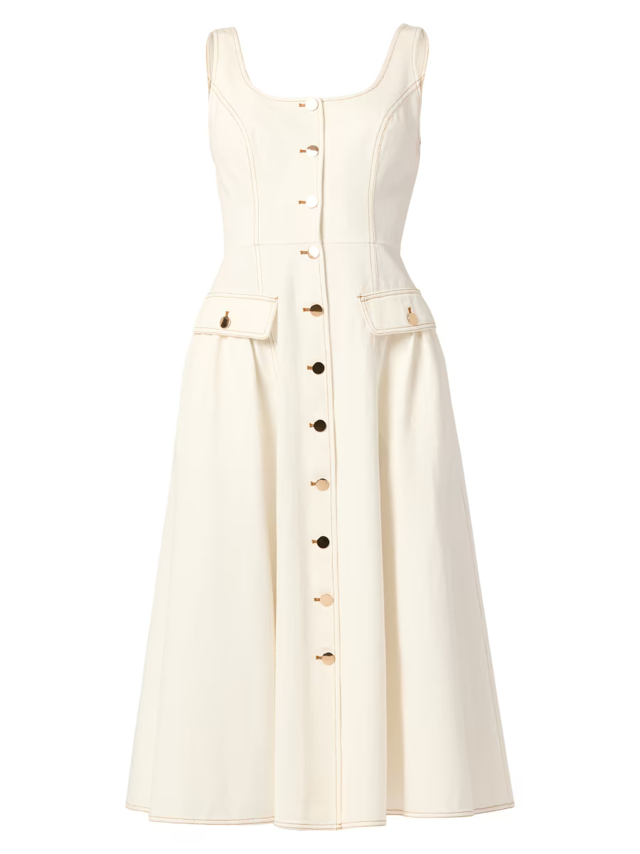 Belle Button-Front Midi-Dress | Saks Fifth Avenue