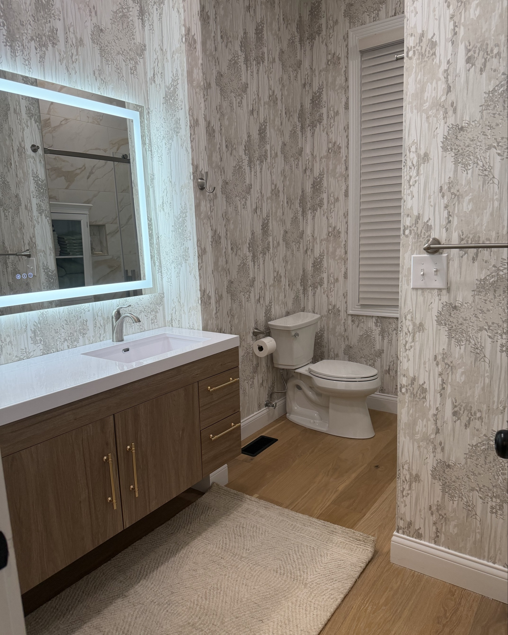 This wallpaper turned out way better than I expected, it’s subtle and warm, perfect for this lake house!

#LTKHome