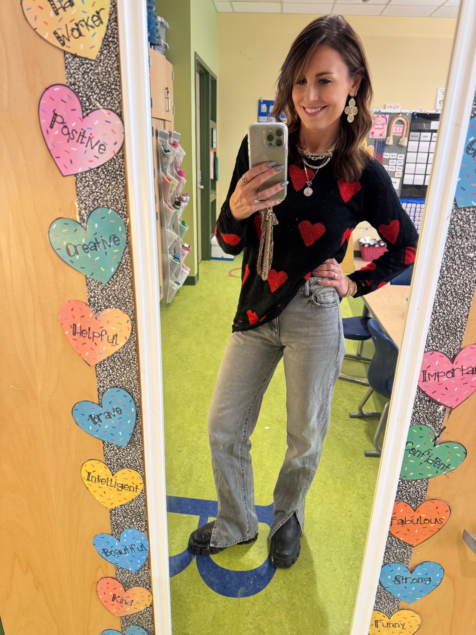 @amazonfindsandfashion  Valentines sweater
@Revolve jeans
@amazon boots


#LTKOver40 #LTKValentine #LTKootd