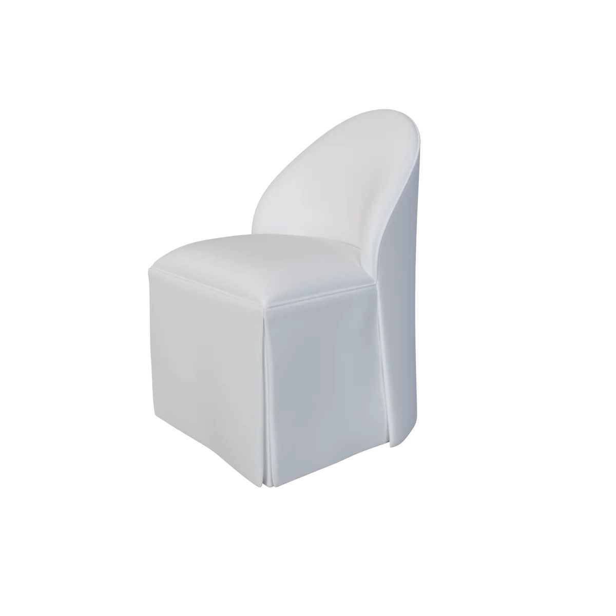 Upholstered Round Back Skirted Dining Chair | coley home