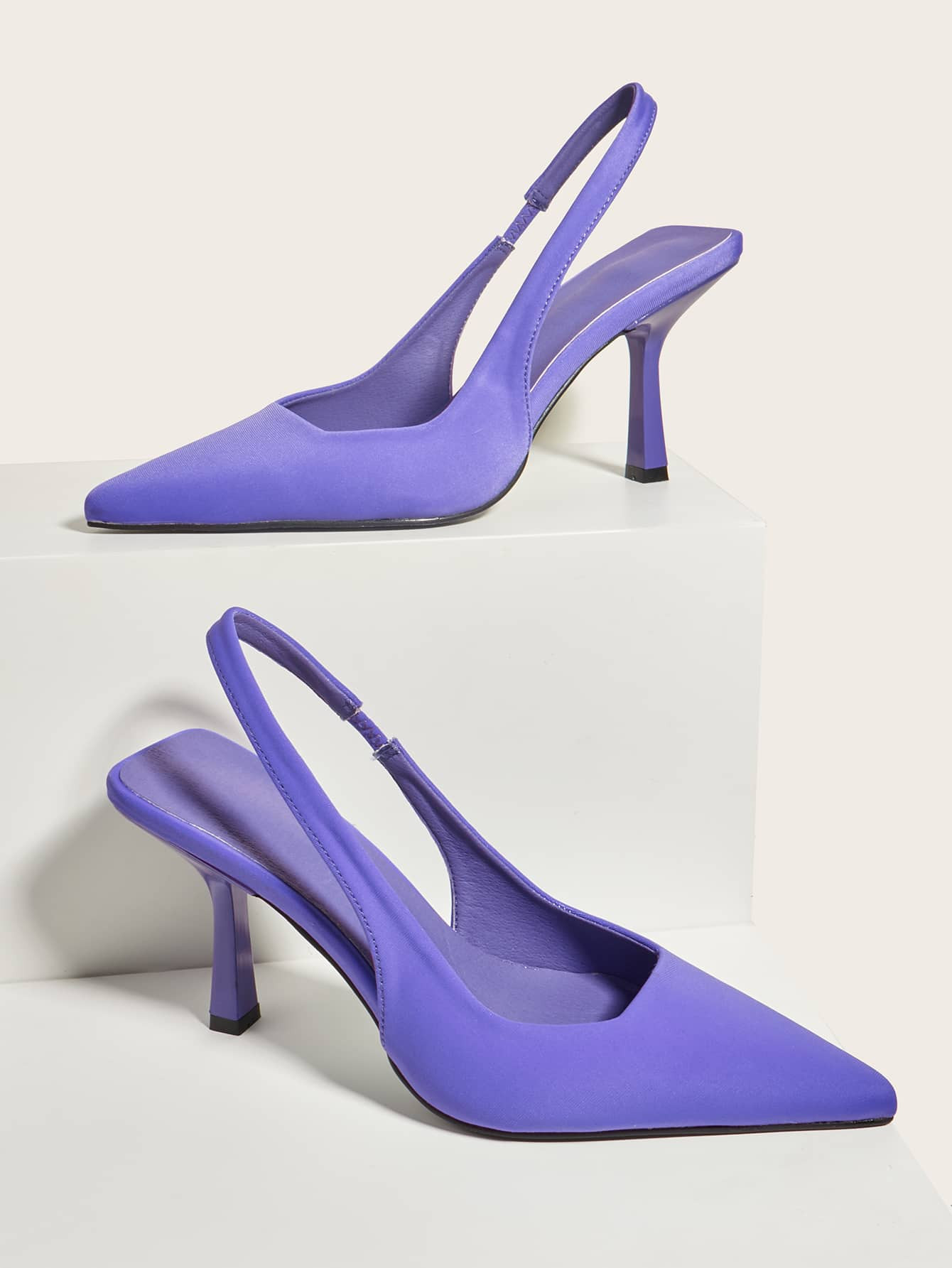 Minimalist Stiletto Heeled Slingback Pumps | SHEIN