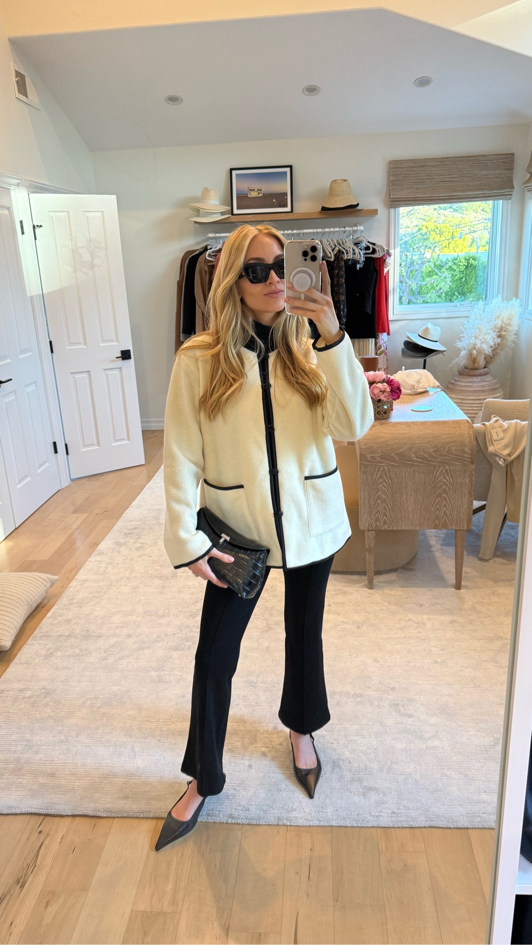 Wearing this week! These rib flare Donni pants are the best - living in them 4 months postpartum but also the perfect staple pant for flats, sneakers, kitten heels, office looks, casual tanks and sweaters.. 

Sizes worn here:
Turtleneck Small
Jacket Small
Pants Small (if you’re between, size up)

#LTKmomlife #LTKgrwm