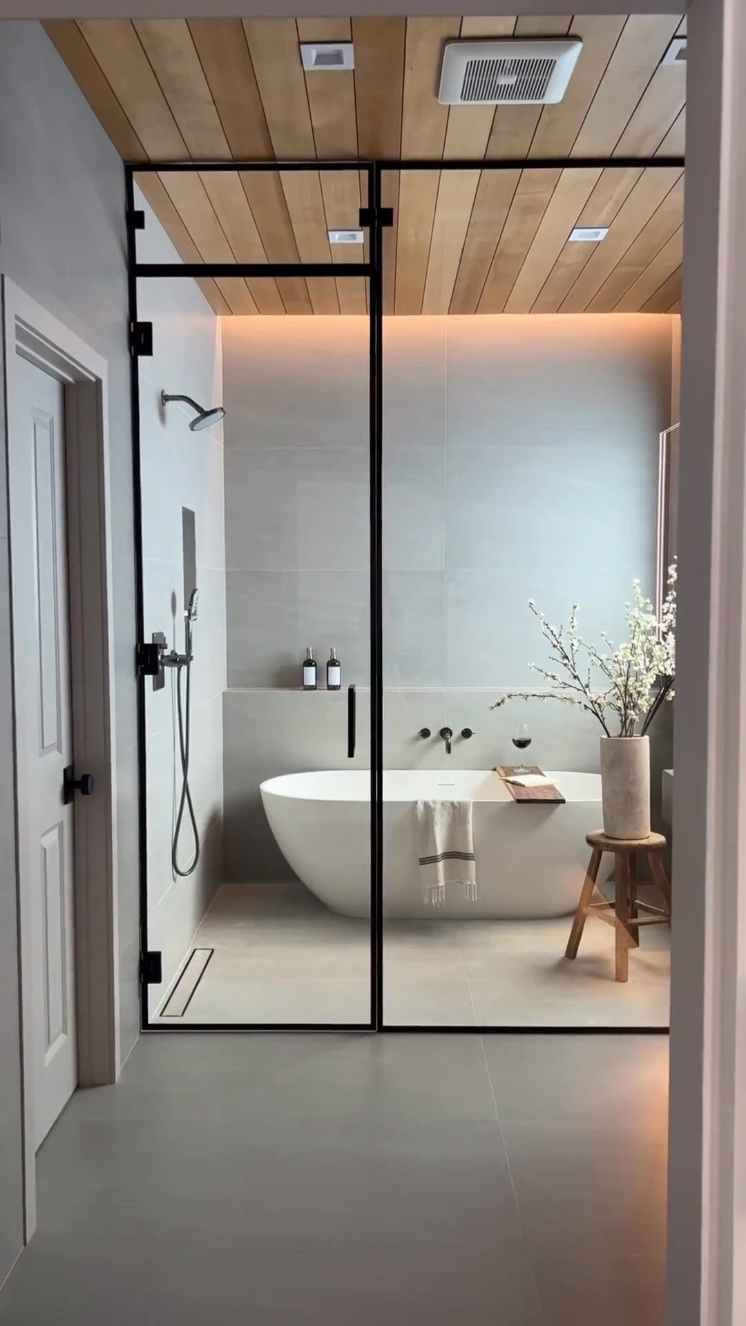 All the bathroom remodel favorites that are my tried and true 

Bathroom design
Wood vanity, brass plumbing, brass hardware, white tub, white tile affordable tile arched mirror glass shower door brass hook, brass faucet brass shower system Wayfair way day tub grey tile zellige #LTKFindsUnder100

#LTKHome #LTKSaleAlert