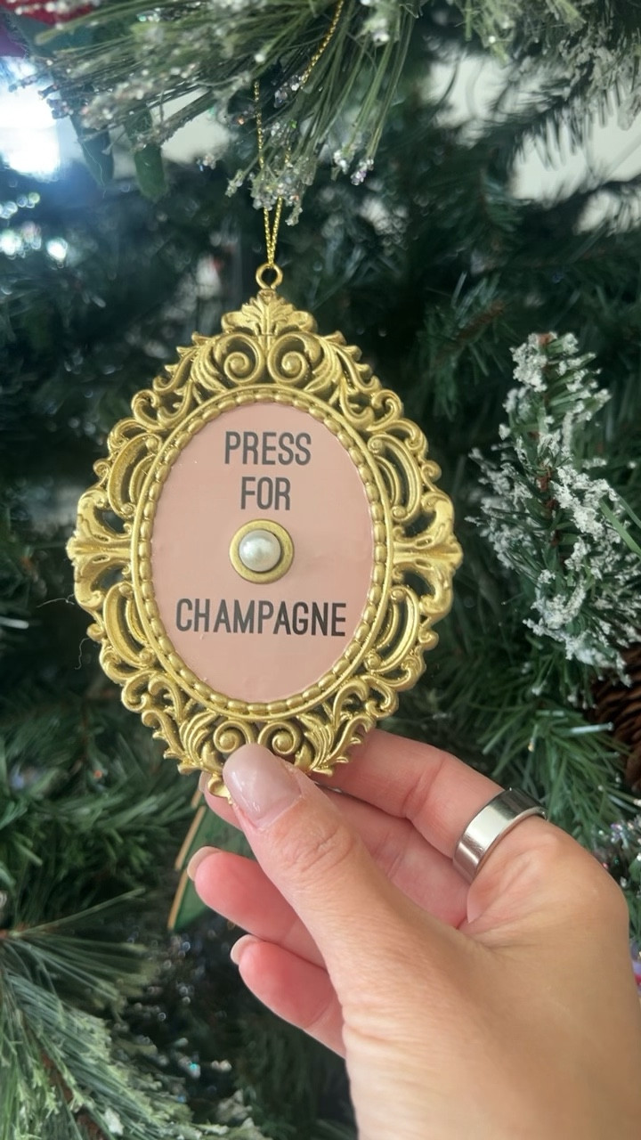 Press for Champagne Ornament 