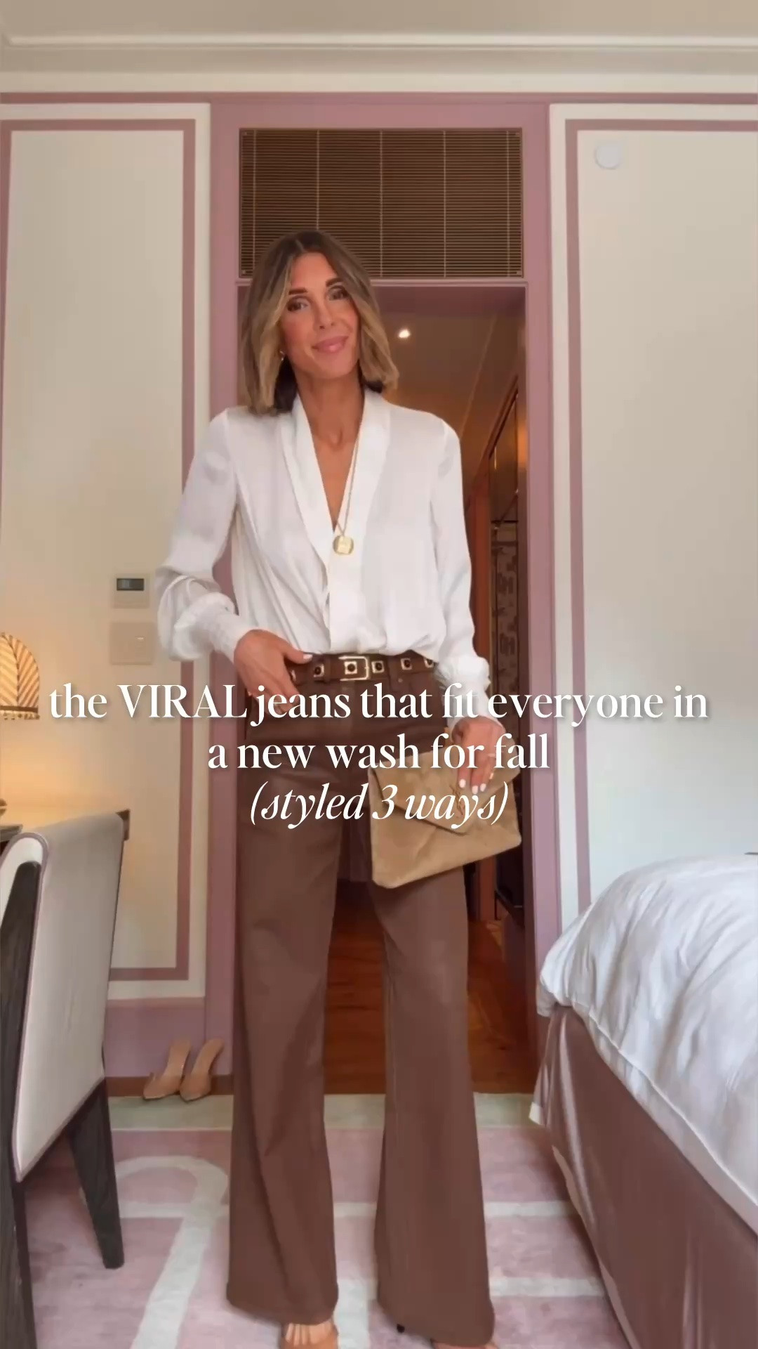 3 ways I styled the jeans that fit everyone in this new coated wash. I'm 5'7 wearing size 25 and they fit tts