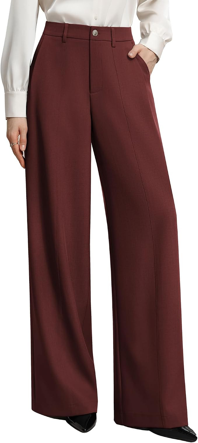 GRACE KARIN Womens Wide Leg Dress Pants Business Office Work Slacks Outfit | Amazon (US)