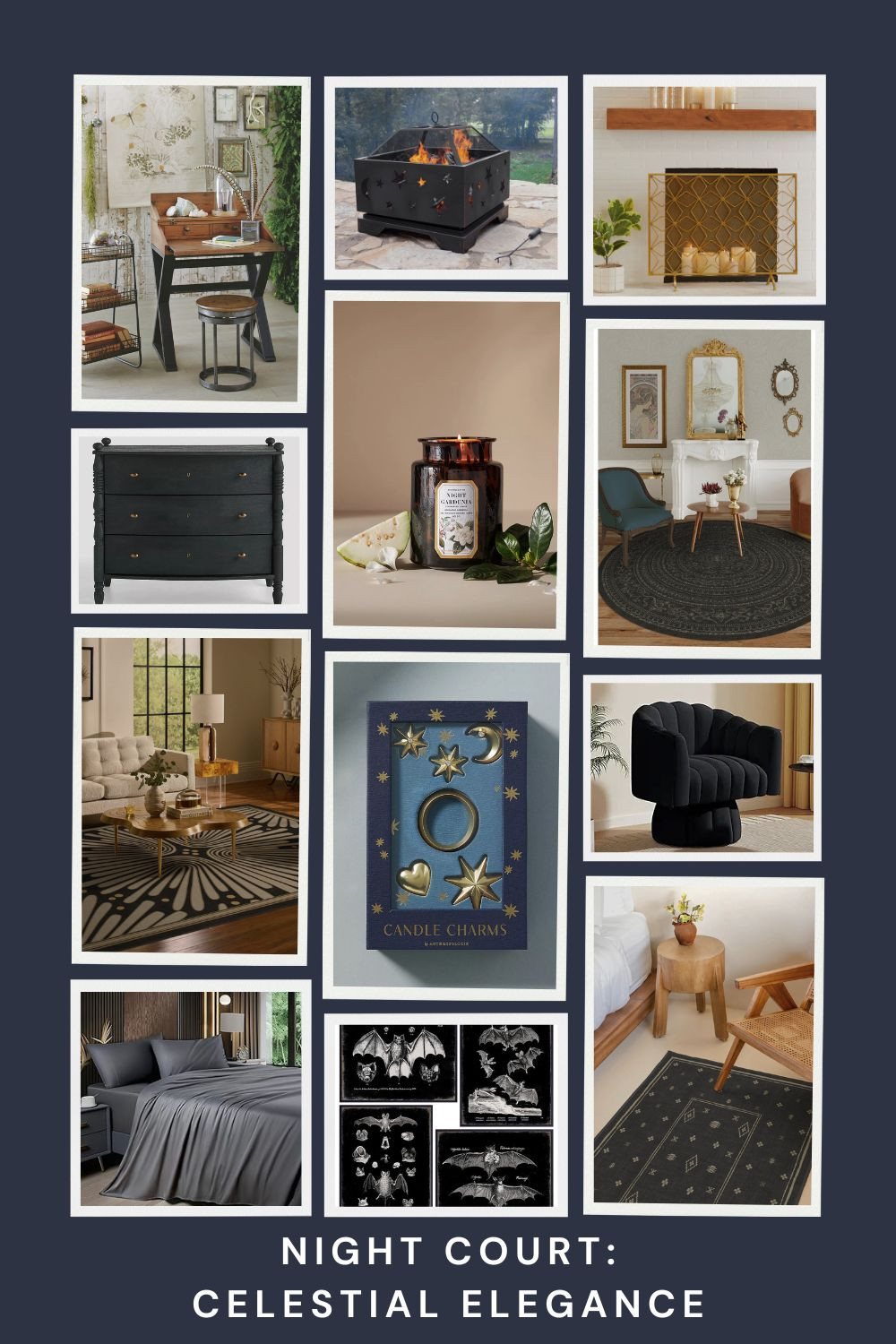 ACOTAR Night Court, Celestial Elegance: Transform your home into a mysterious, starry haven with the Night Court collection. Dark velvet cushions, celestial lighting, and moody decor will transport you to a world of elegance, shadow, and starlight. 

 #LTKSeasonal #LTKHome #LTKStyleTip