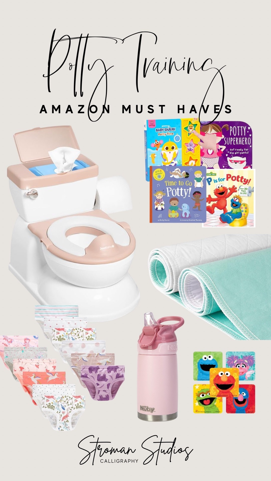 Amazon potty training must haves. Our most used: toilet, Sesame Street stickers and waterproof furniture pads. I also linked more books we bought 🩷

#LTKKids #LTKFamily #LTKBaby