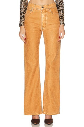 RABANNE Straight Leg Jeans in Tan | FWRD 