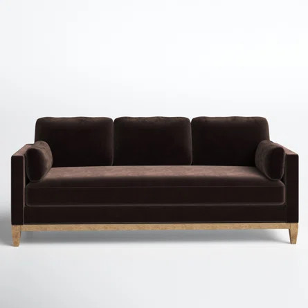 Pera 84'' Velvet Square Arm Sofa with Reversible Cushions | Joss & Main | Wayfair North America