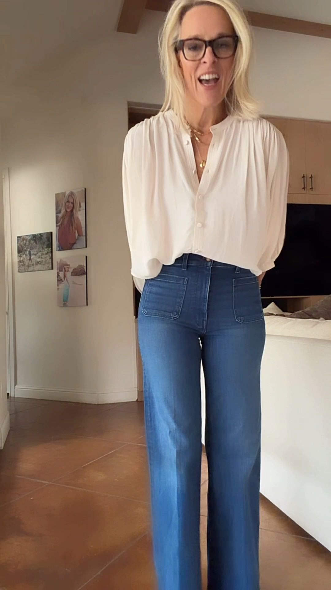 Great pair of denim. Very comfortable with stretch.
Fit is true to size. 

This too is really pretty! 

@Madewell ￼#madewell #madewellpartner #ad 

#LTKgrwm #LTKOver40 #LTKdayinmylife