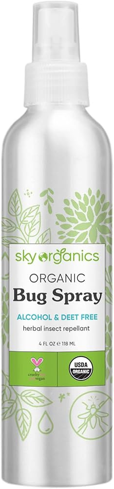 Sky Organics Organic Bug Spray for Body, Alcohol & DEET Free USDA Certified Organic to Protect & ... | Amazon (US)