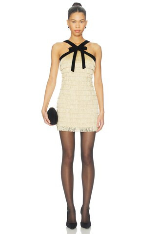 Maude Club Autumn Dress in Gold Fringe from Revolve.com | Revolve Clothing (Global)