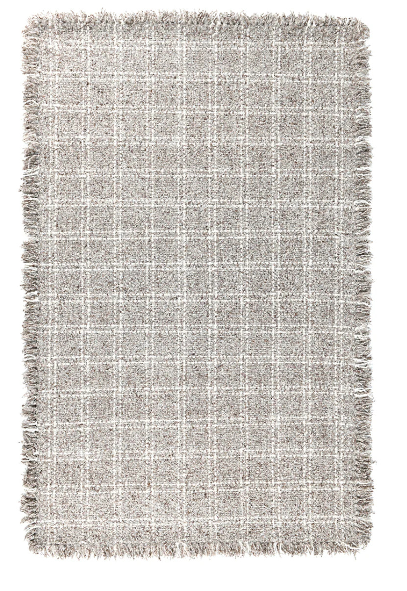 Bradley Hand Spun Wool Rug Natural Ivy Check | Mintly Home