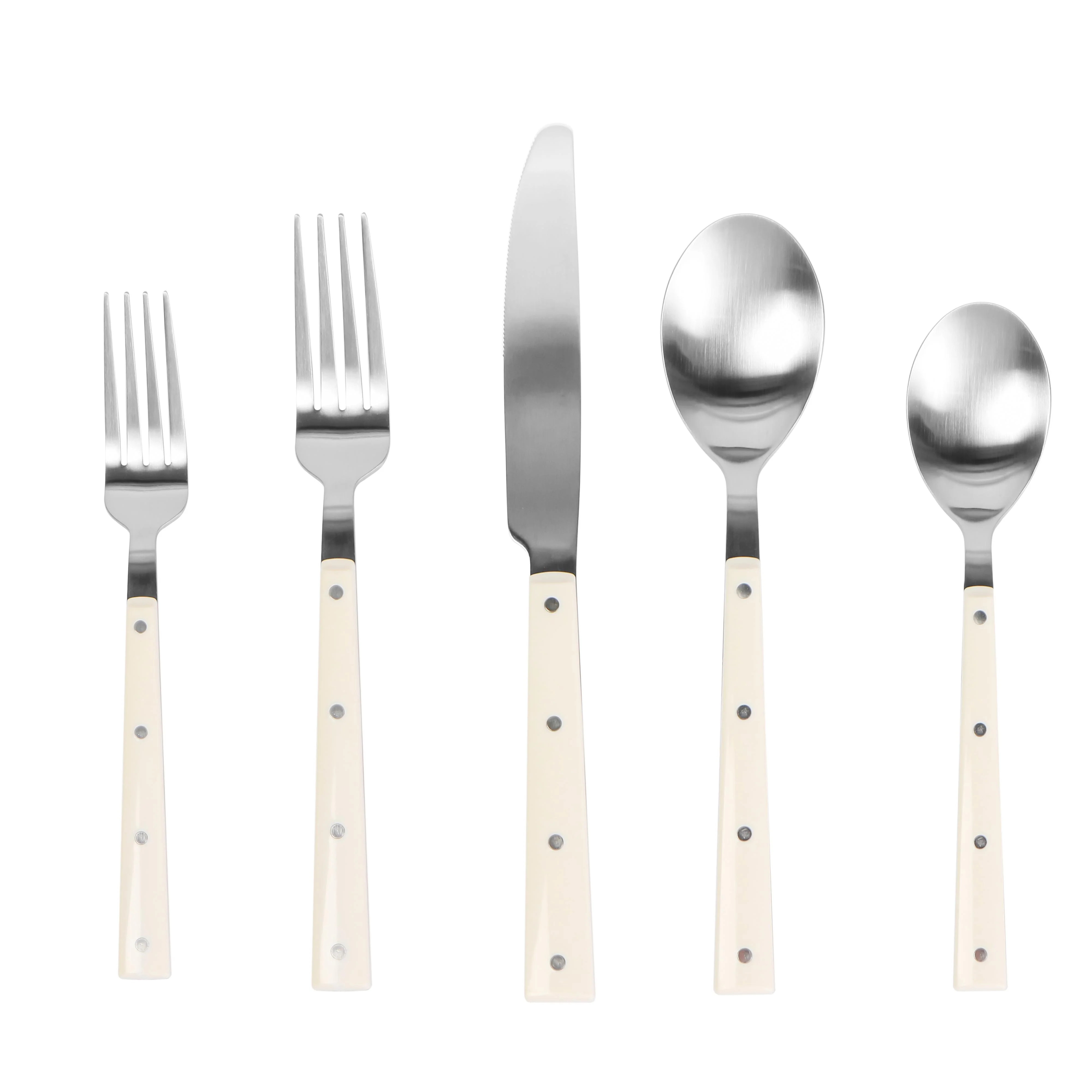 Soline Stainless Steel Flatware Set of 5 – TOV | TOV Furniture