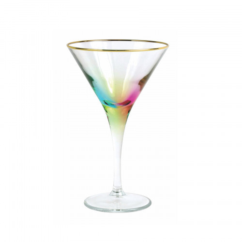 Vietri Rainbow Martini Glass 7"H, 4 oz | Gracious Style