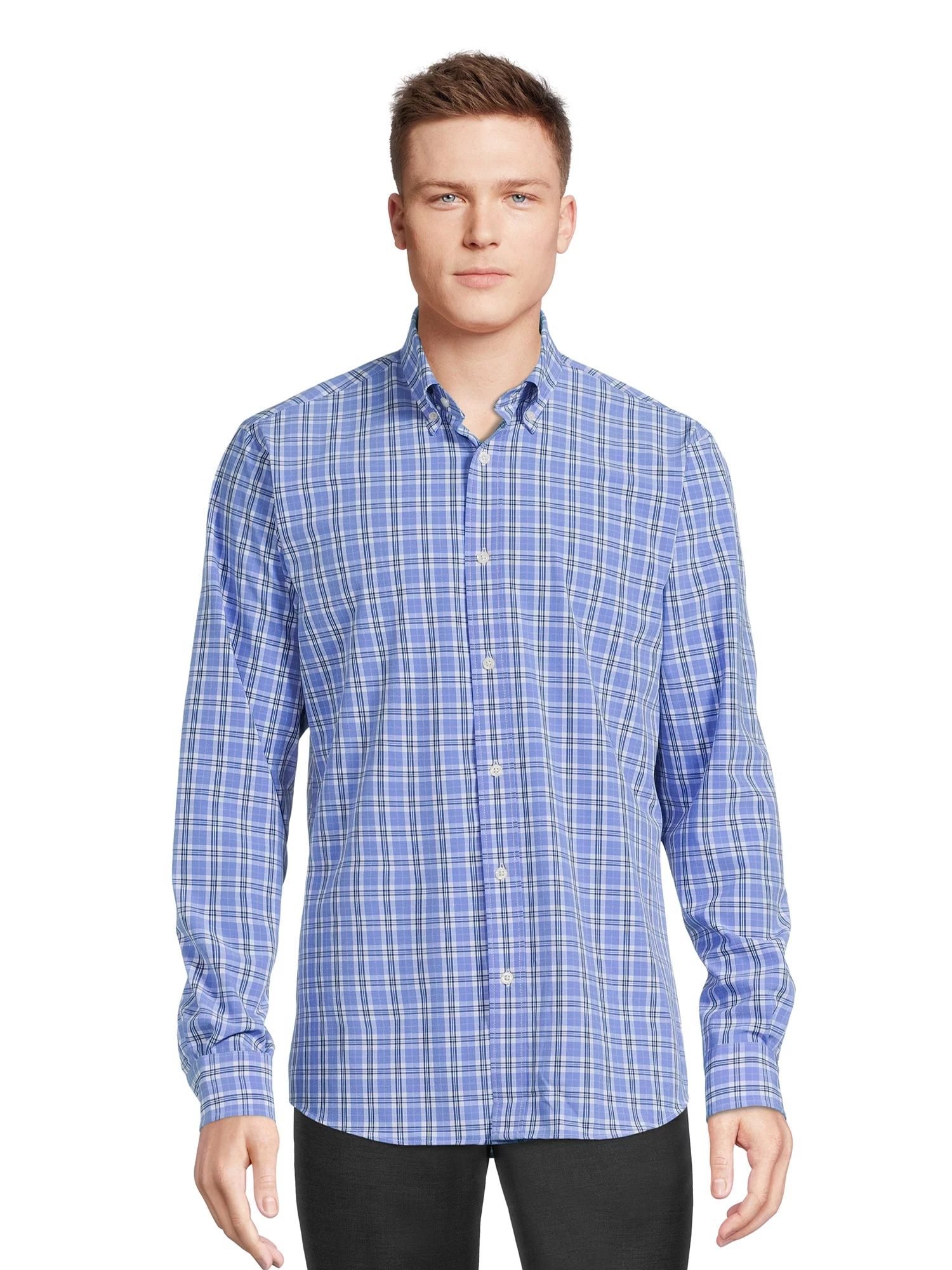 Lands' End Men's Regular Fit Button-Down Dress Shirt | Walmart (US)