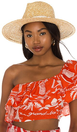 Alessia Hat in Natural & White | Revolve Clothing (Global)