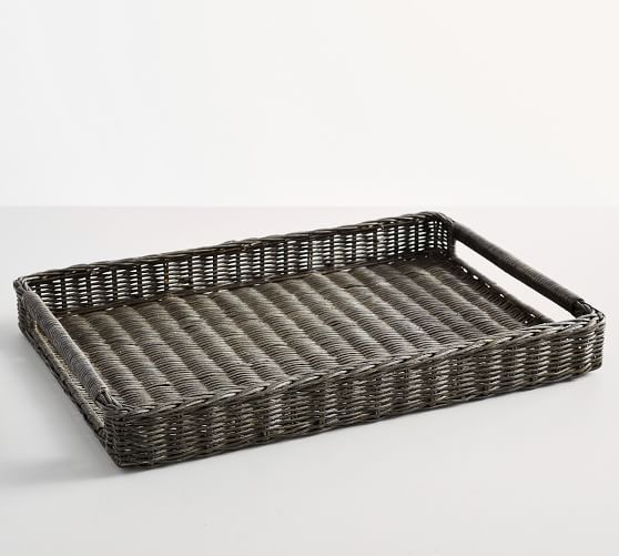 Handwoven Tray with Handles | Pottery Barn (US)