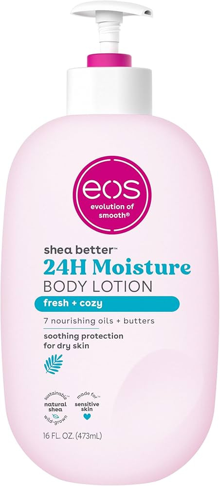 eos Shea Better Body Lotion- Fresh & Cozy, 24-Hour Moisture Skin Care, Lightweight & Non-Greasy, ... | Amazon (US)