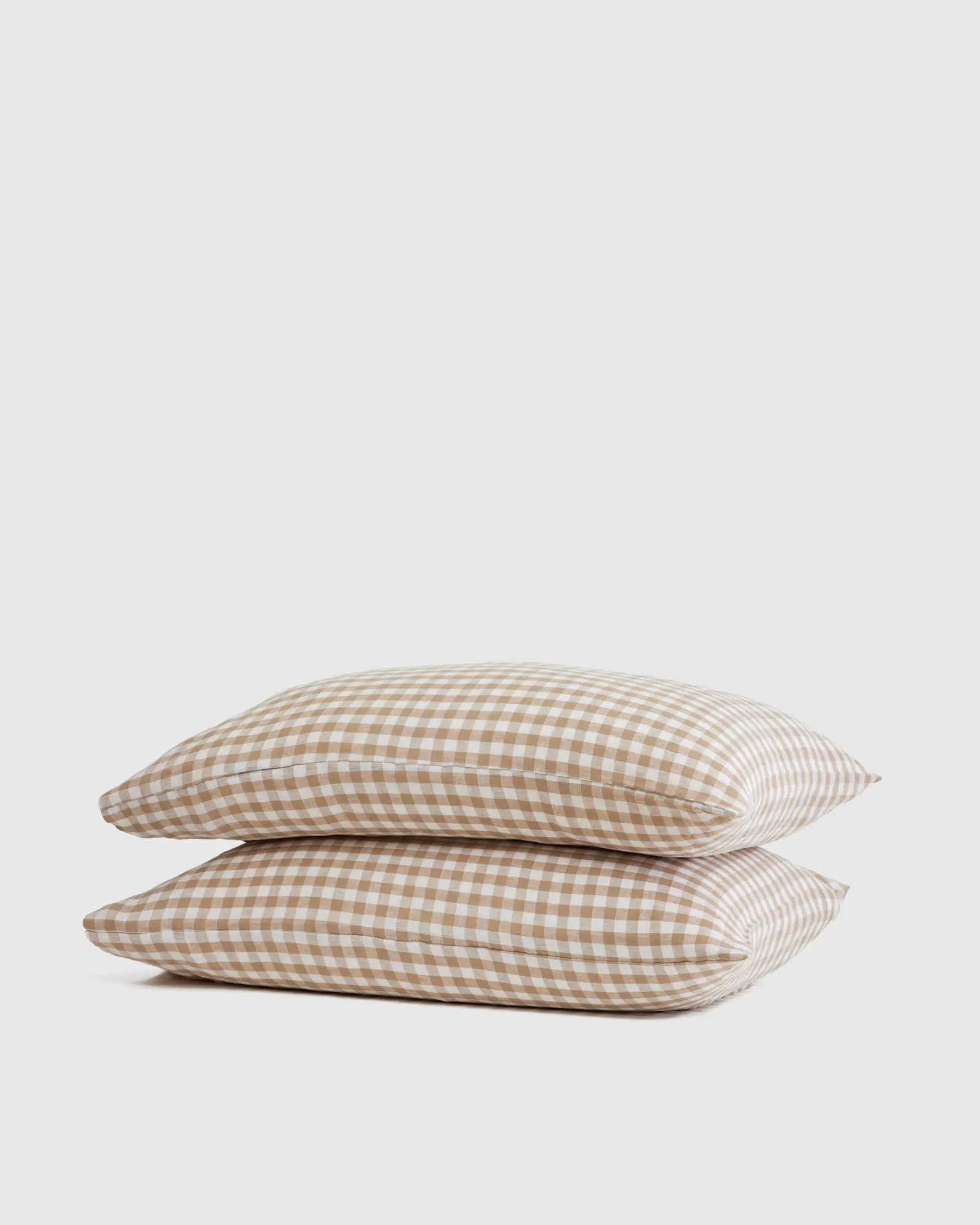 European Linen Gingham Pillowcase Set | Quince