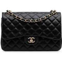 Womens Preloved Classic Flap Leather Bag- Black Shoulder Bag - One Size | NastyGal UK