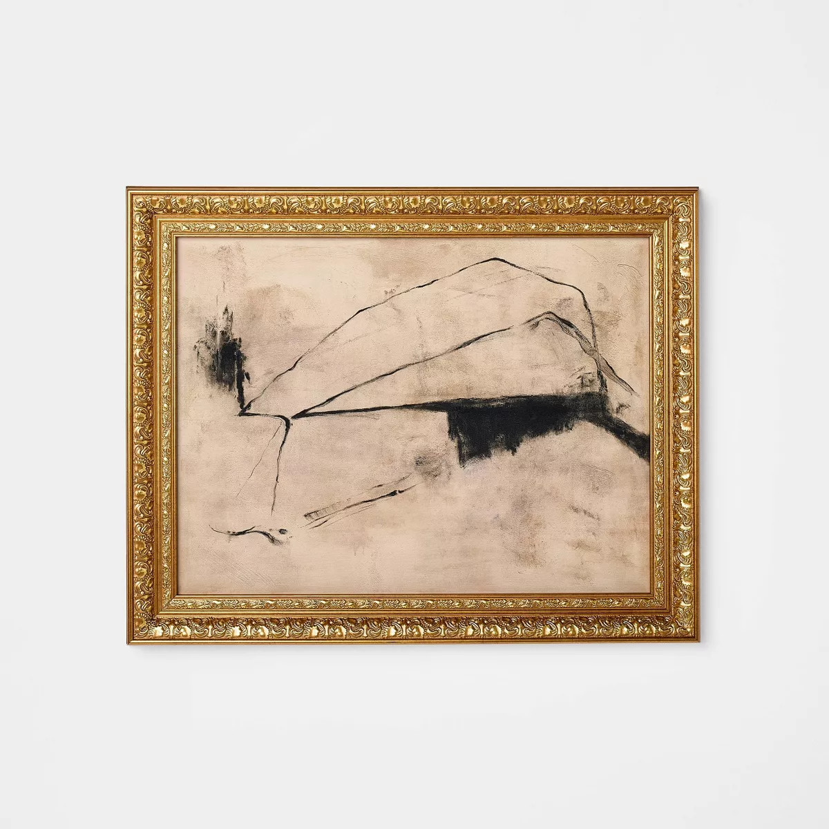 16"x20" Abstract Line Framed Wall Art Gold - Threshold™ designed with Studio McGee | Target
