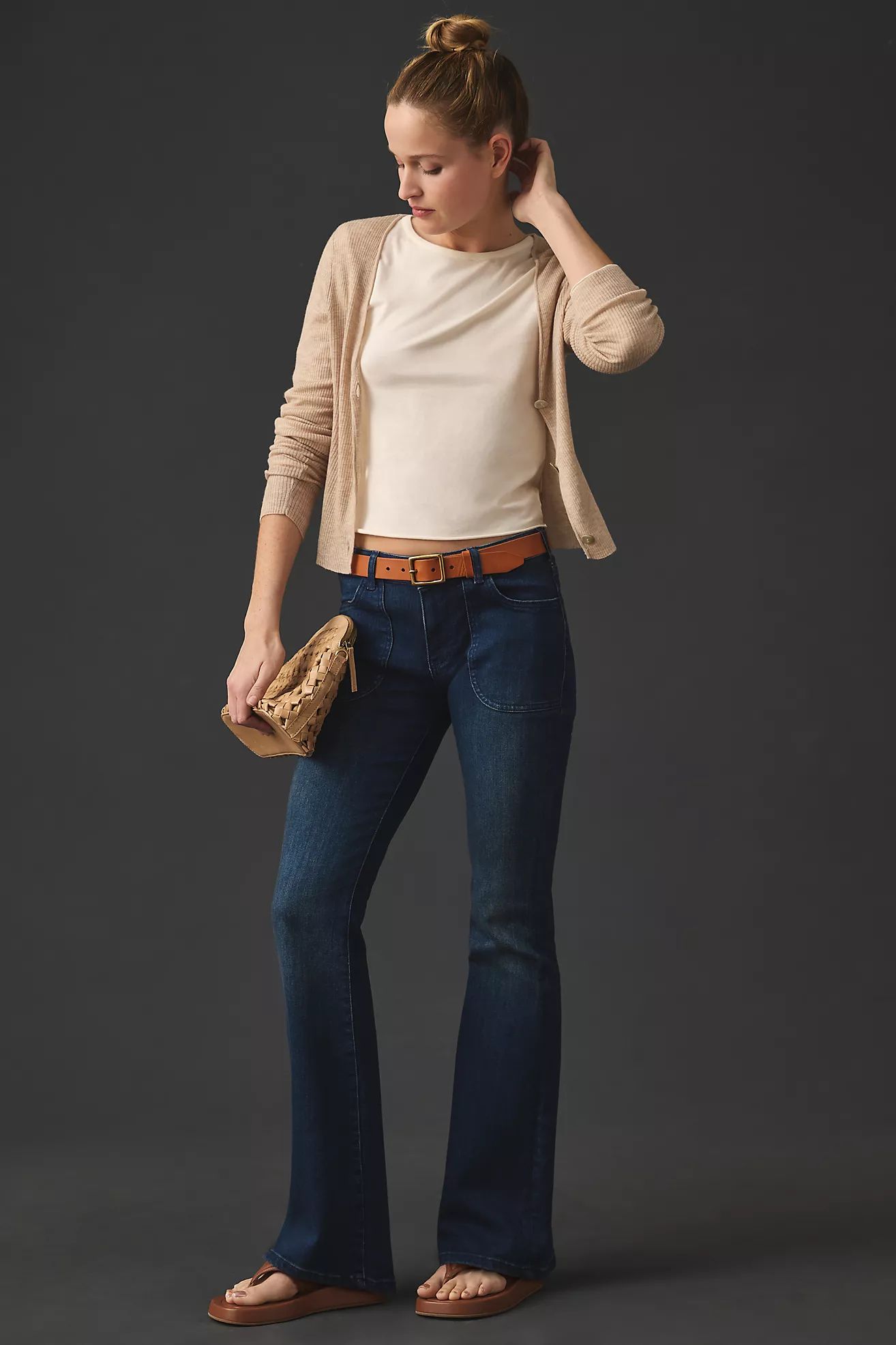 Pilcro The Icon Low-Rise Flare Jeans | Anthropologie (US)