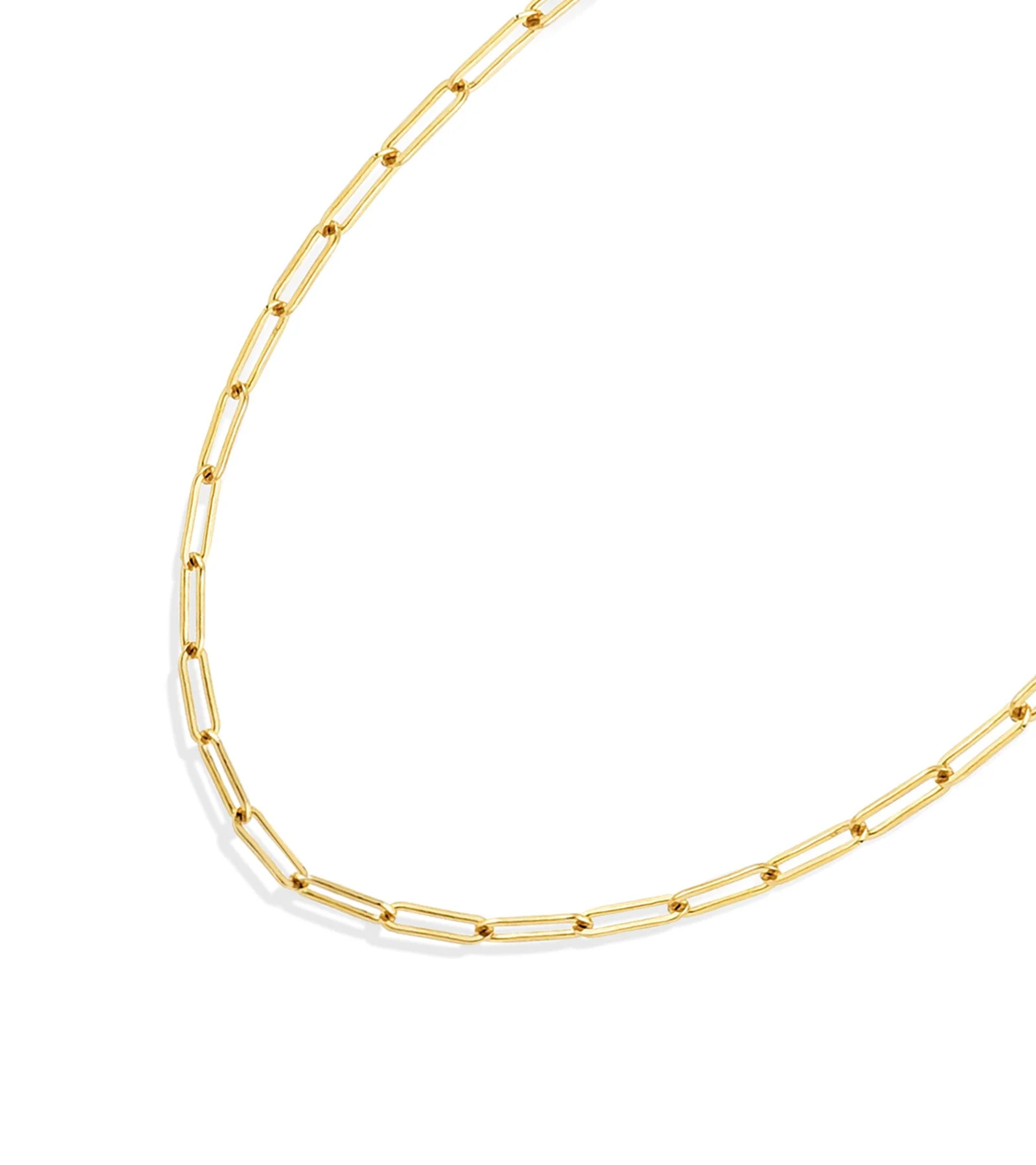 Jewelry Atelier Gold Chain Necklace Collection - 14K Solid Yellow Gold Filled Paper Clip Link Cha... | Walmart (US)