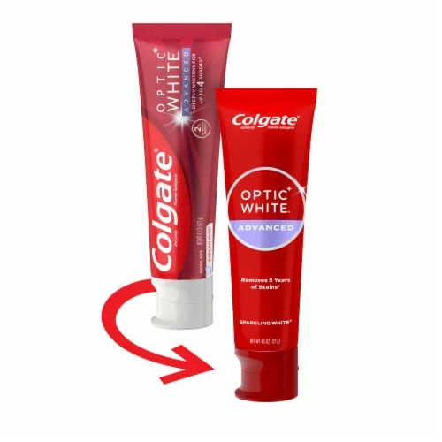 Colgate Optic White Advanced Teeth Whitening Toothpaste Sparkling White - 4.5 oz | Walmart (US)