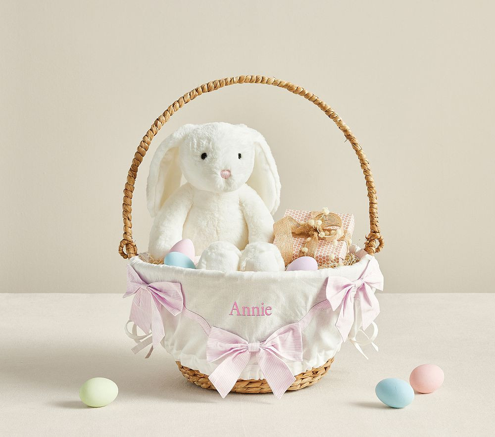 Striped Bows Easter Basket Liner | Pottery Barn Kids