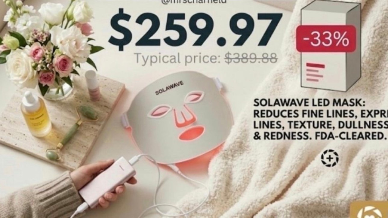 AMAZON PRIME DAY BEAUTY DEAL 2026 🔴✨ If you’ve been waiting to invest in anti-aging skincare technology, the viral Solawave LED Light Therapy Face Mask is officially 33% OFF for Prime Day!

This FDA-cleared red light therapy mask is a total game-changer for targeting fine lines, wrinkles, uneven skin tone, and redness in just 3-minute sessions. Snag it on sale for $259.97 (typical price is $389.88)!

Tap the link to shop this limited-time Amazon beauty deal on my LTK shop! 

@mrscharneld #LTKbeauty #Solawave #RedLightTherapy #LEDLightTherapy #AntiAgingSkincare #AmazonPrimeDay #PrimeDayDeals #SkincareRoutine #AmazonBeauty

#LTKHome