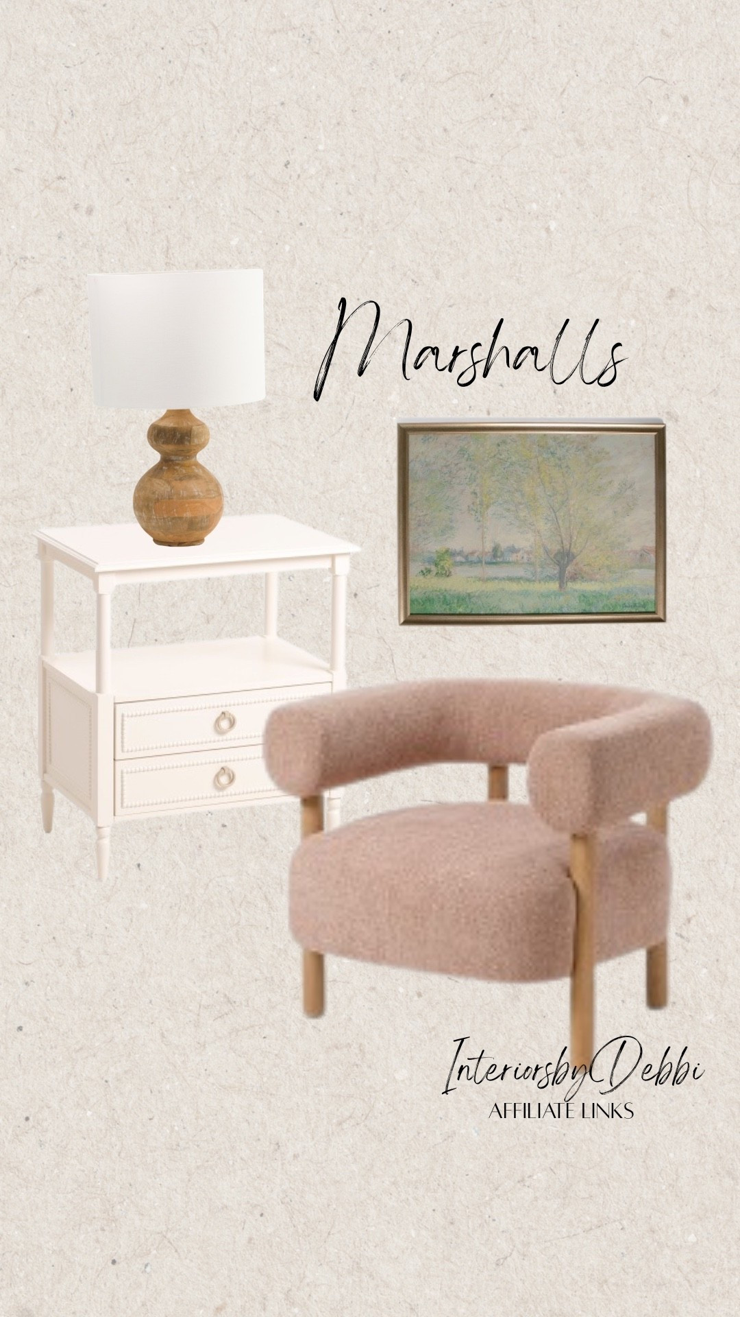 Marshall’s Finds
Accent chair, nightstand, framed art, lamp, transitional home, modern decor, amazon find, amazon home, target home decor, mcgee and co, studio mcgee, amazon must have, pottery. barn, Walmart finds, affordable decor, home styling, budget friendly, accessories, neutral decor, home finds, buy new arrival, coming soon, sale alert, high end look for less, Amazon favorites, Target finds, cozy, modern, earthy, transitional, luxe, romantic, home decor, budget friendly decor #marshalls

#LTKSeasonal #LTKHome
