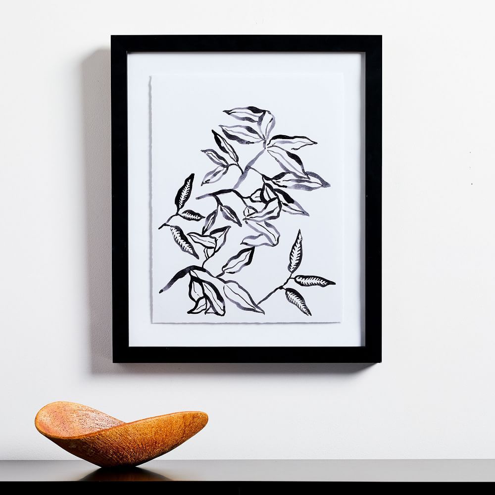 Leafy Sketch Framed Wall Art | West Elm (US)