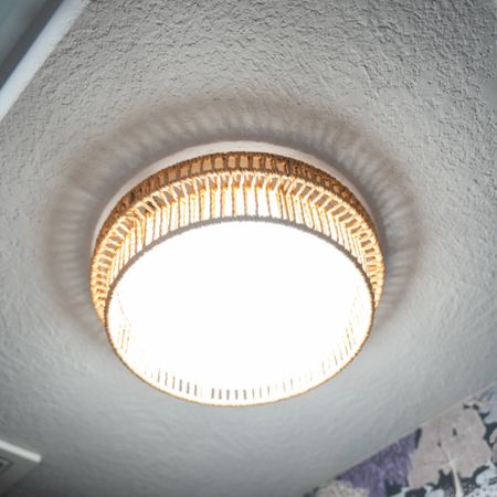 Flush mount rattan LED light with adjustable settings, perfect small spaces! 

Bonus link to my favorite battery operated sconces, renter friendly! 

#LTKhome