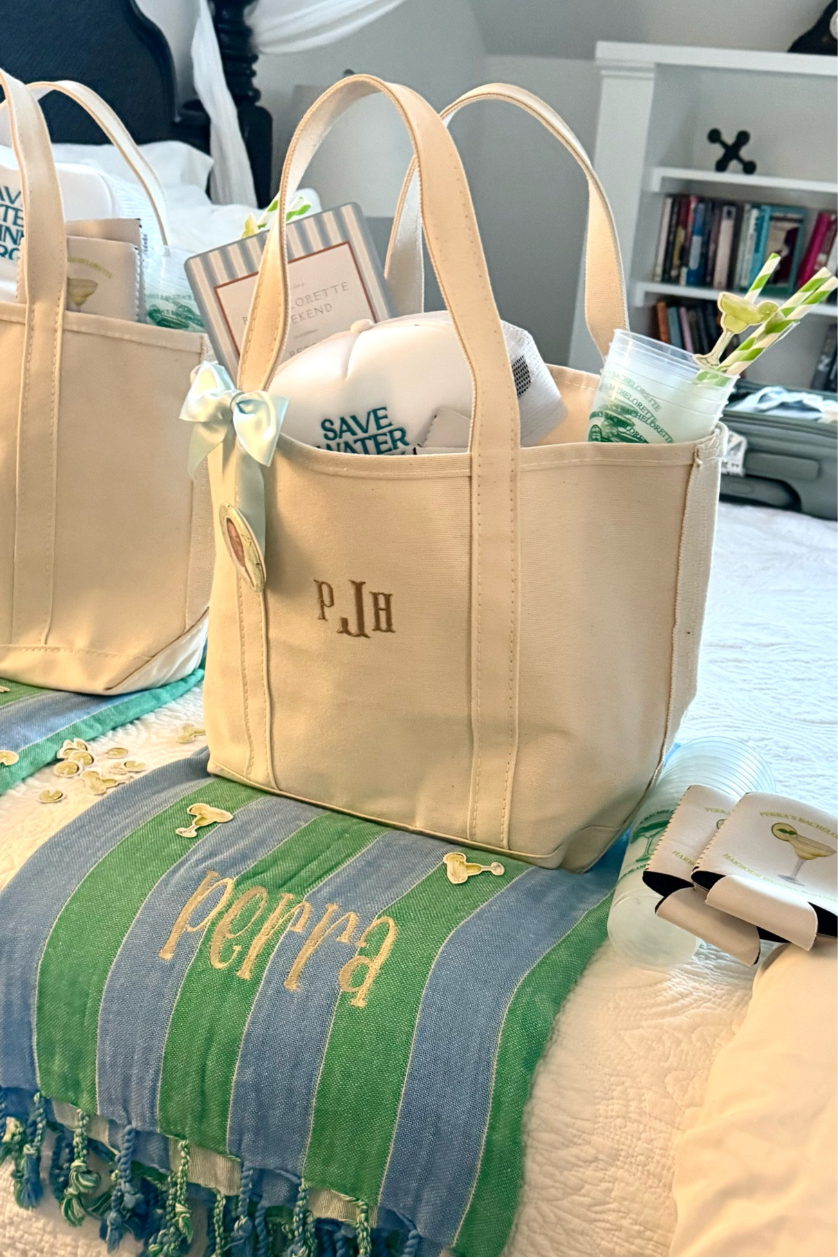 bachelorette party bag ideas 

my little sissies love language is 100% gift giving. she went so frickin over the top 🫶 queen.  

sweatshirts and cups were done locally so tagged similar 

bride, wedding, bachelorette party,
bridesmaid presents, gifts, gift inspo 

#LTKGiftGuide #LTKWedding #LTKFindsUnder50