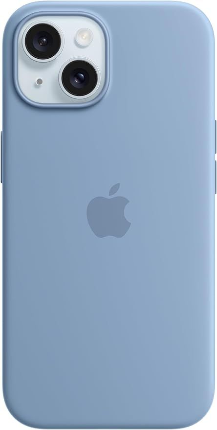 Apple iPhone 15 Silicone Case with MagSafe - Winter Blue | Amazon (US)