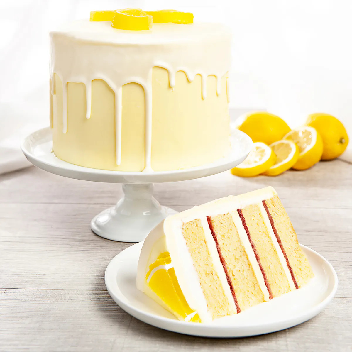 Luscious Lemon 4-Layer Cake | Goldbelly