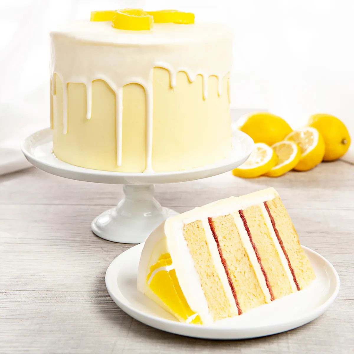 Luscious Lemon 4-Layer Cake | Goldbelly
